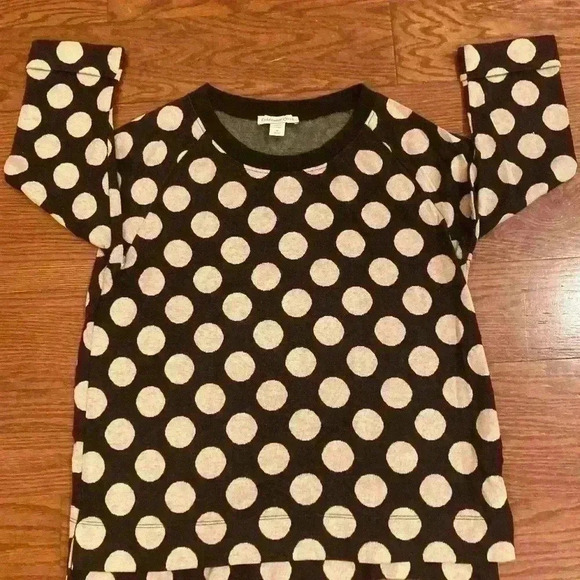 COLDWATER CREEK black white polka dot 3/4 sleeve top  size M EXC CON - Picture 9 of 9
